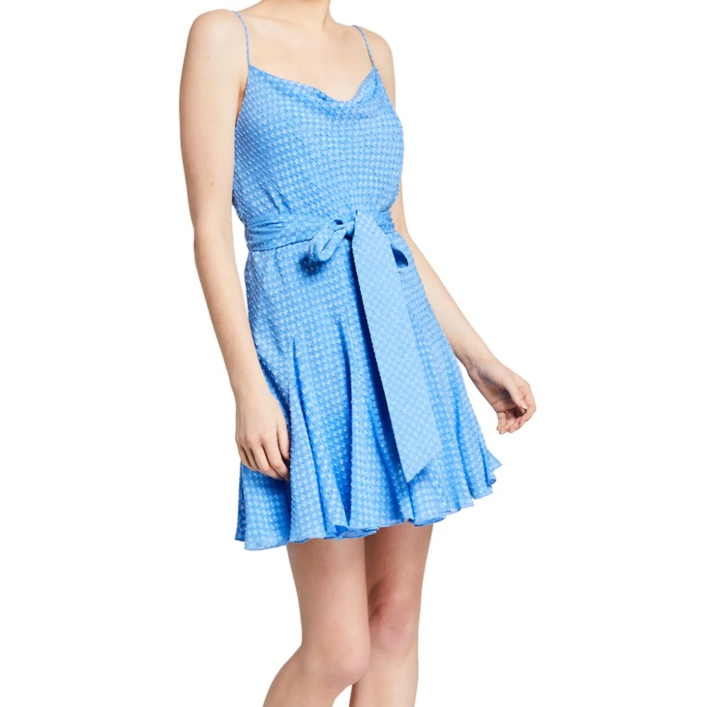 ALICE + OLIVIA
Webber Cowl-Neck Godet Dress w/ Belt